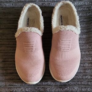 Women's SKECHERS AIR COOLED MEMORY FOAM Pink Slip-On Shoes